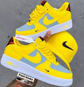 Custom Hand Painted Yellow Air Force 1 Sneakers