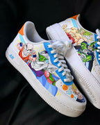 Cartoon Role Orange Blue Green White Custom Air Force 1