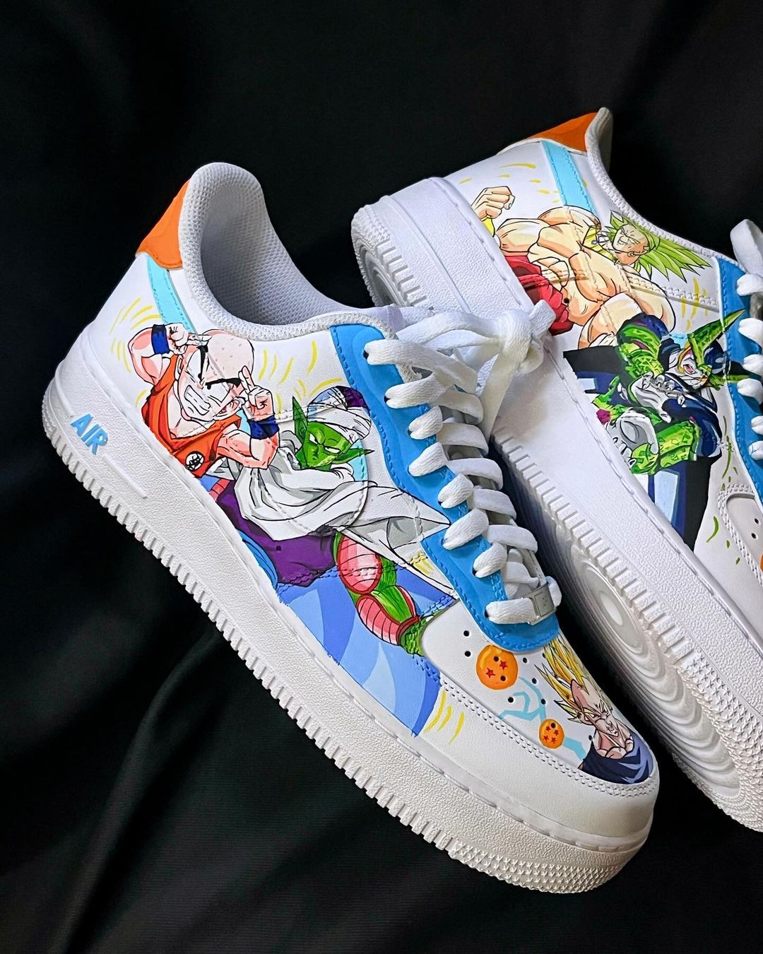 Cartoon Role Orange Blue Green White Custom Air Force 1