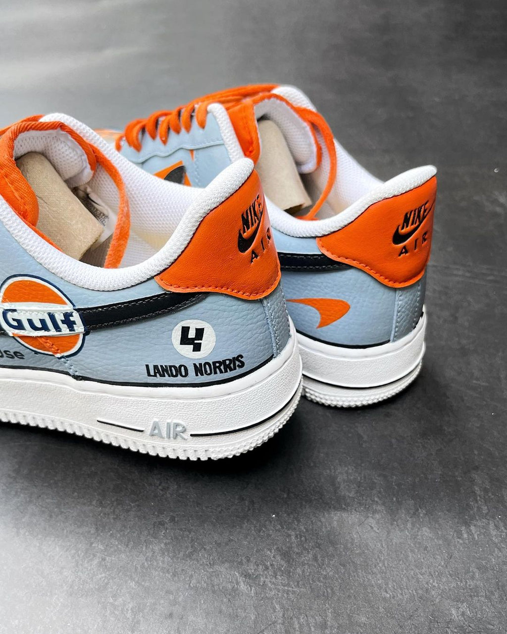 Car Color Blue Orange Black Custom Air Force 1