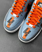 Car Color Blue Orange Black Custom Air Force 1