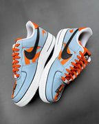 Car Color Blue Orange Black Custom Air Force 1