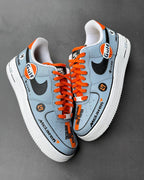 Car Color Blue Orange Black Custom Air Force 1