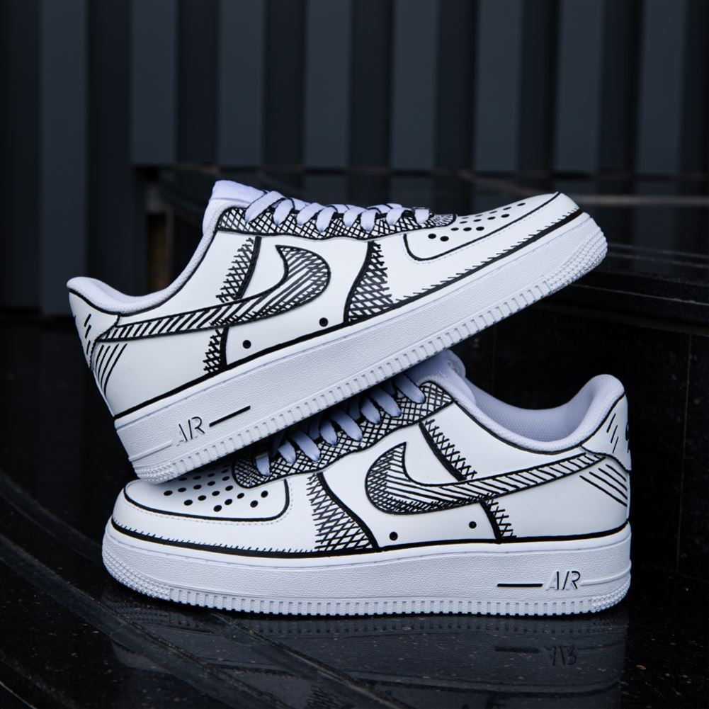 Sketch Lines Custom Air Force 1