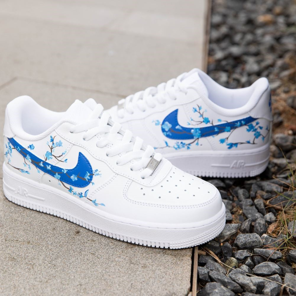 Blue Flowers Custom Air Force 1