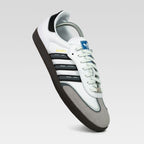 Vintage Black White Gray Custom Adidas Samba