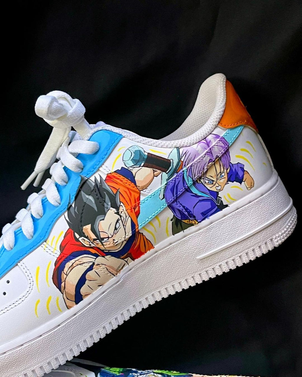 Cartoon Role Orange Blue Green White Custom Air Force 1