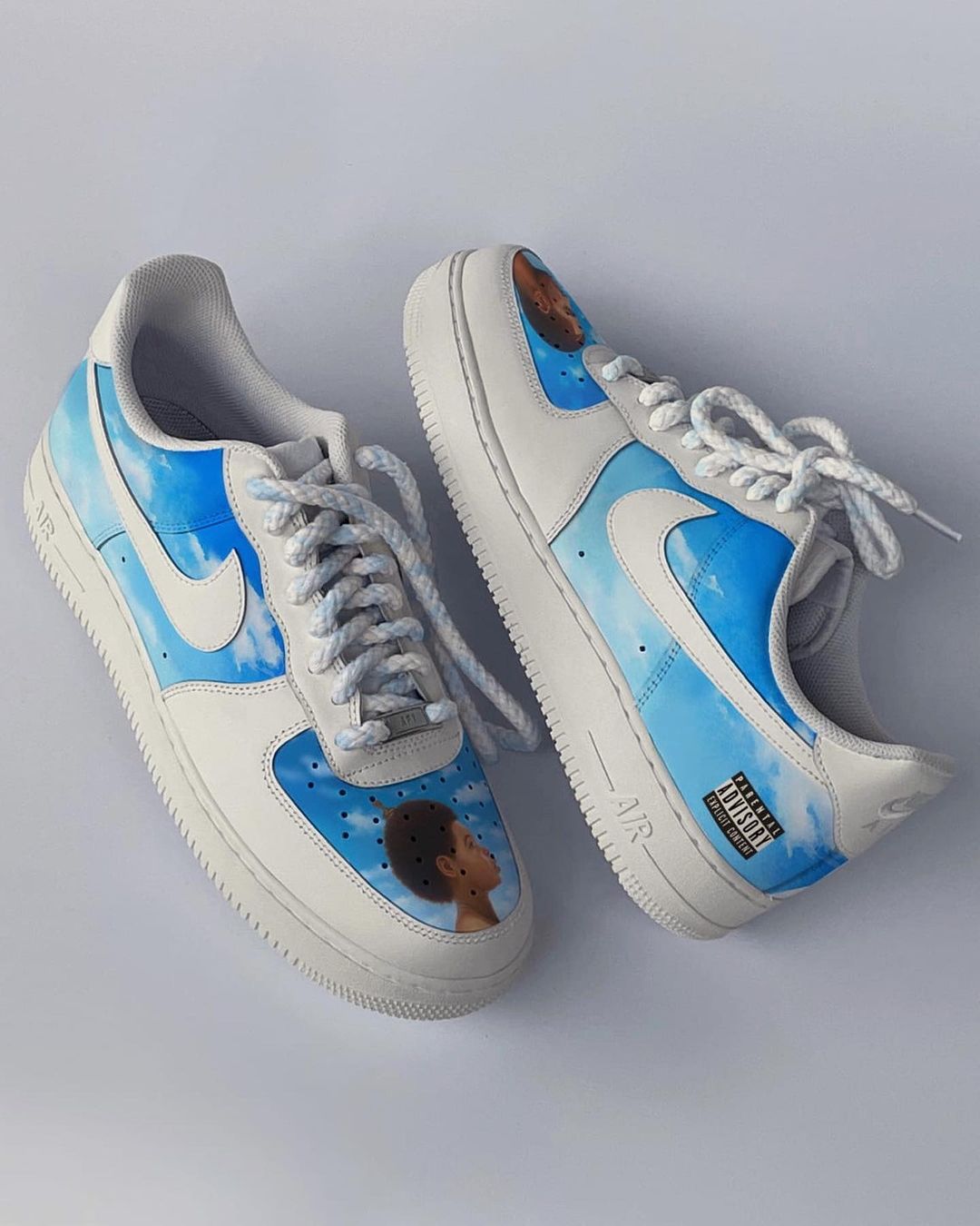 Cloud Blue Sky Cartoon Role t Custom Air Force 1
