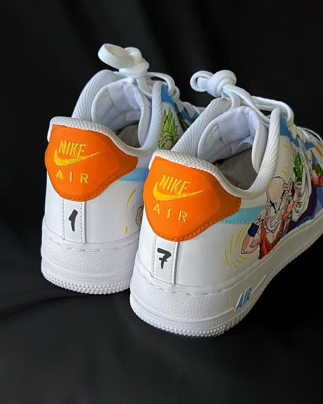Cartoon Role Orange Blue Green White Custom Air Force 1