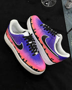 Night Star Building Purple Pink gradient Custom Air Force 1