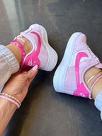 Hand Painted Pink Custom Air Force 1 Sneakers