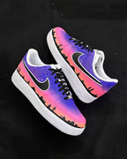 Night Star Building Purple Pink gradient Custom Air Force 1