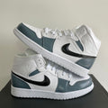 Grey Black Smooth Custom Air Jordan 1