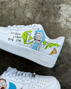Cartoon Role Blue Green Font Custom Air Force 1