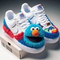 Blue Red Hairy Sticker Custom Air Force 1