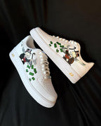 Millionare Money Cartoon Role Green White Custom Air Force 1