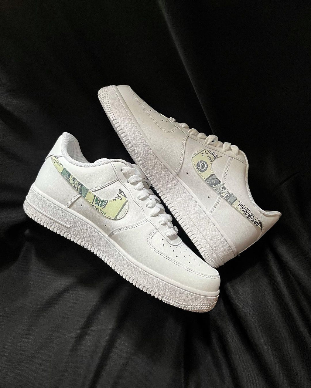 Millionare Money Cartoon Role Green White Custom Air Force 1