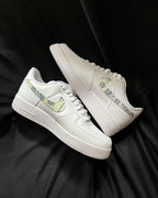 Millionare Money Cartoon Role Green White Custom Air Force 1