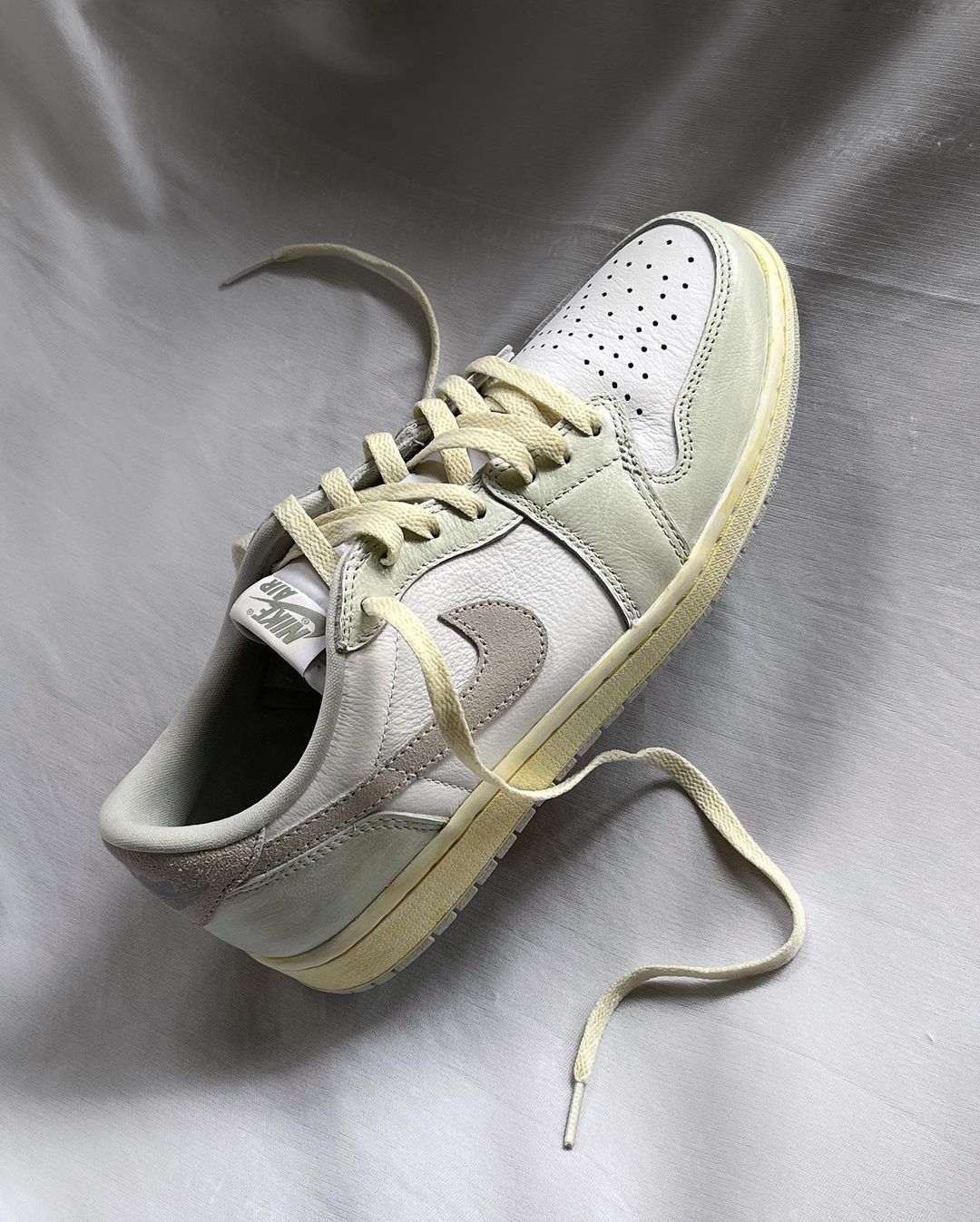 Classical  Light Cyan Gray White Custom Air Force 1