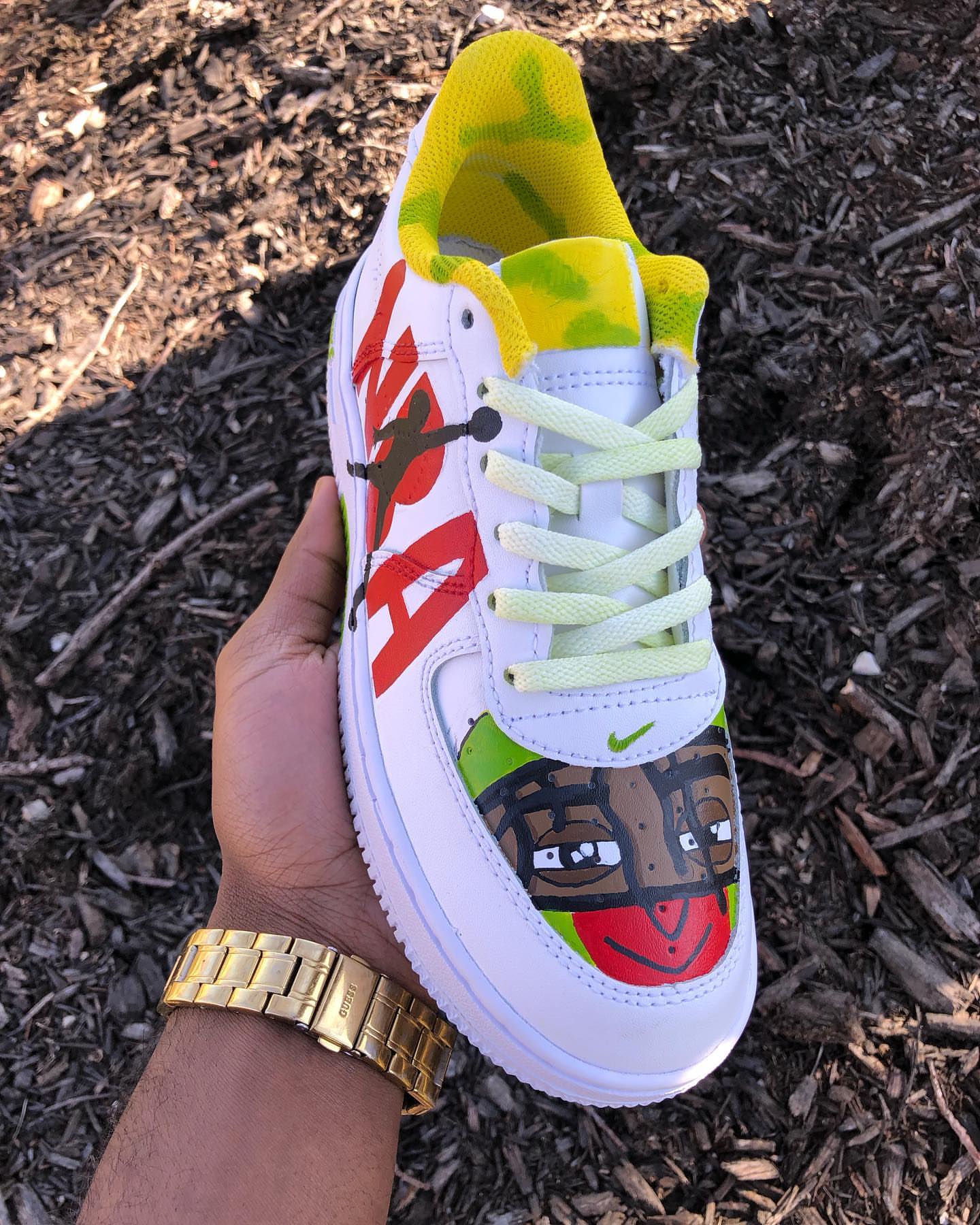 Hand Painted Custom Air Force 1 Cartoon Sneakers