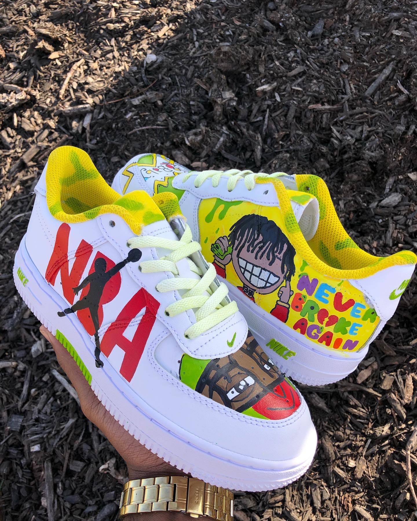 Hand Painted Custom Air Force 1 Cartoon Sneakers