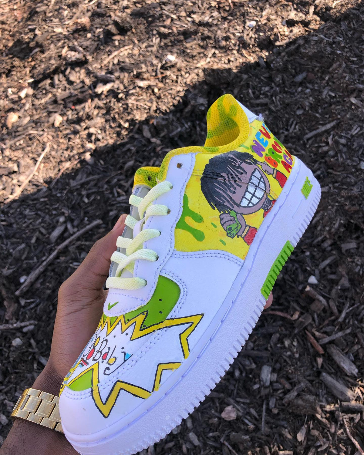 Hand Painted Custom Air Force 1 Cartoon Sneakers
