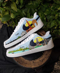 Village Moon Night Cloud Dark Light Blue Black Custom Air Force 1