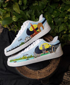 Village Moon Night Cloud Dark Light Blue Black Custom Air Force 1