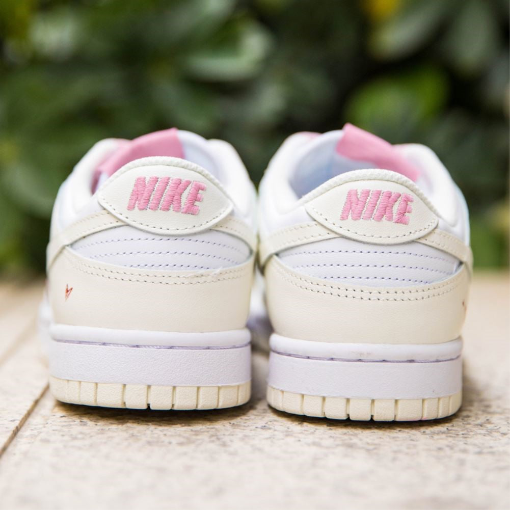 Beige Red Hearts Custom Dunk