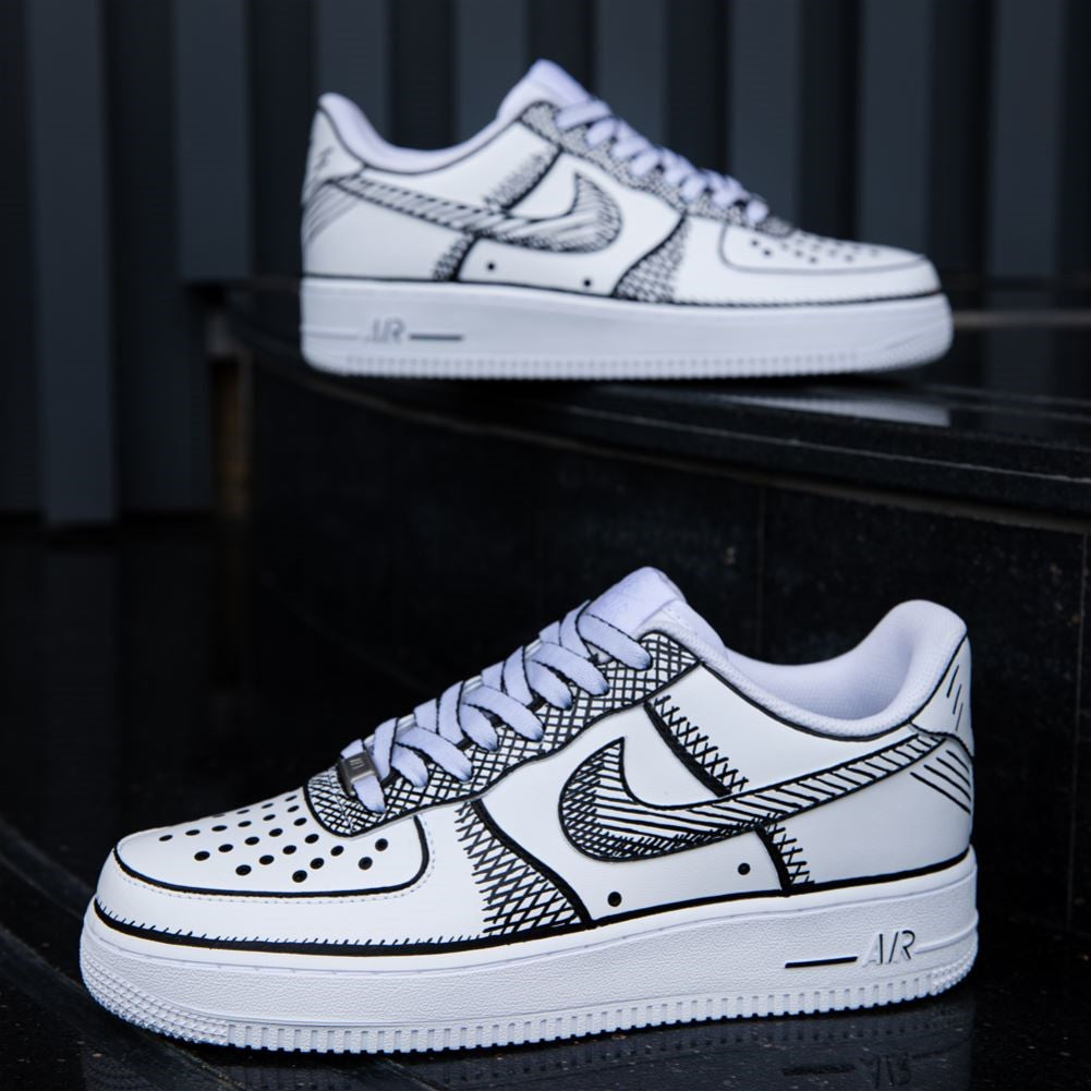Sketch Lines Custom Air Force 1