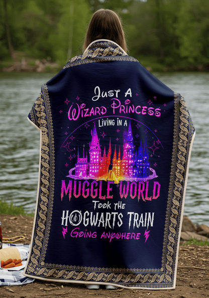 Hogwarts Houses Premium Sheepskin Blanket | Harry Potter x Disney - Wizard Princess