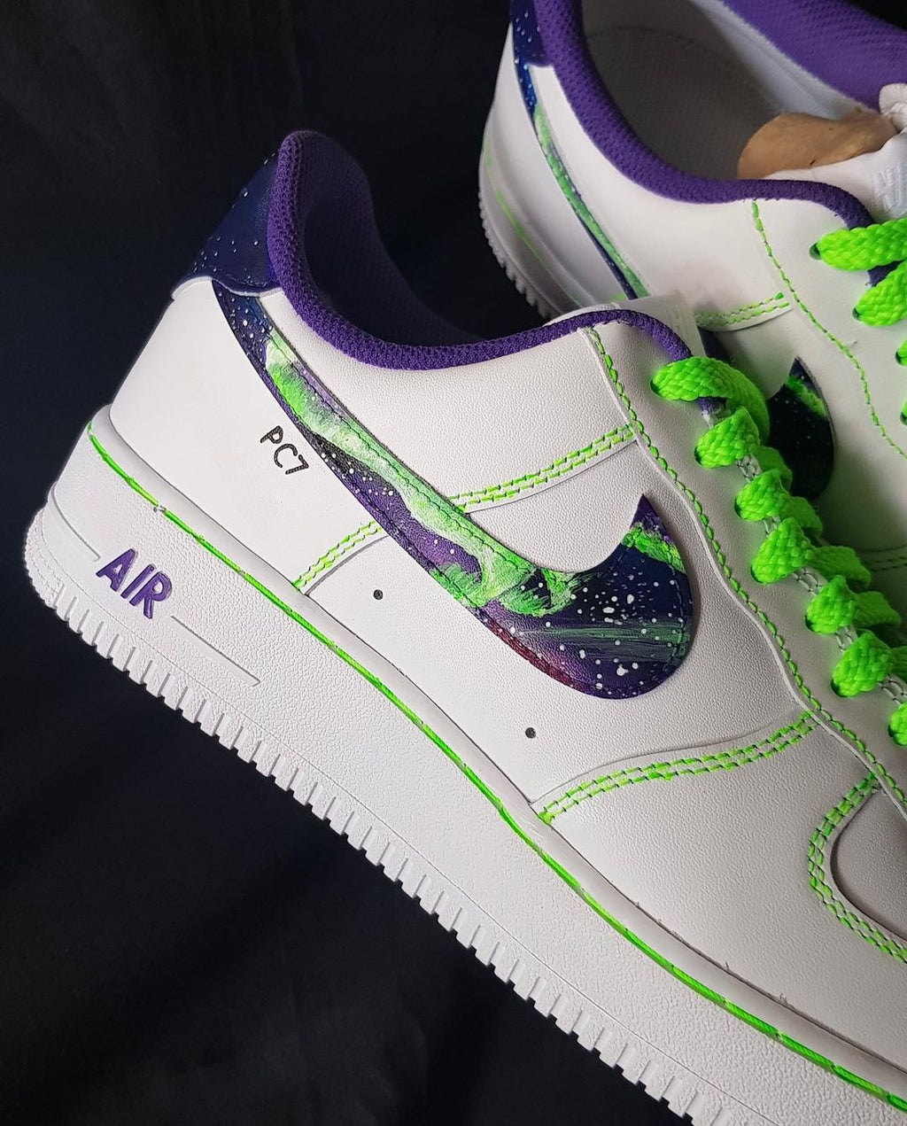 Purple Green White Custom Air Force 1