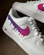 Purple Pink Dripping Swoosh  Custom Air Force 1