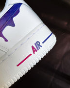 Purple Pink Dripping Swoosh  Custom Air Force 1