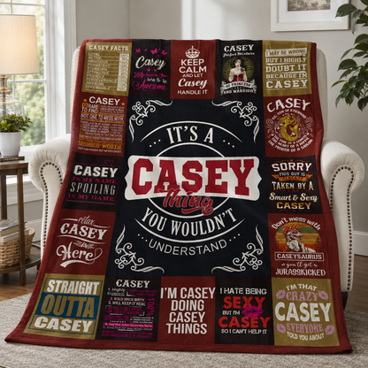 Casey Premium Sheepskin Blanket - Personalized Custom Name Gift