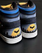 Night Building Gray Black Yellow Custom Air Jordan 1