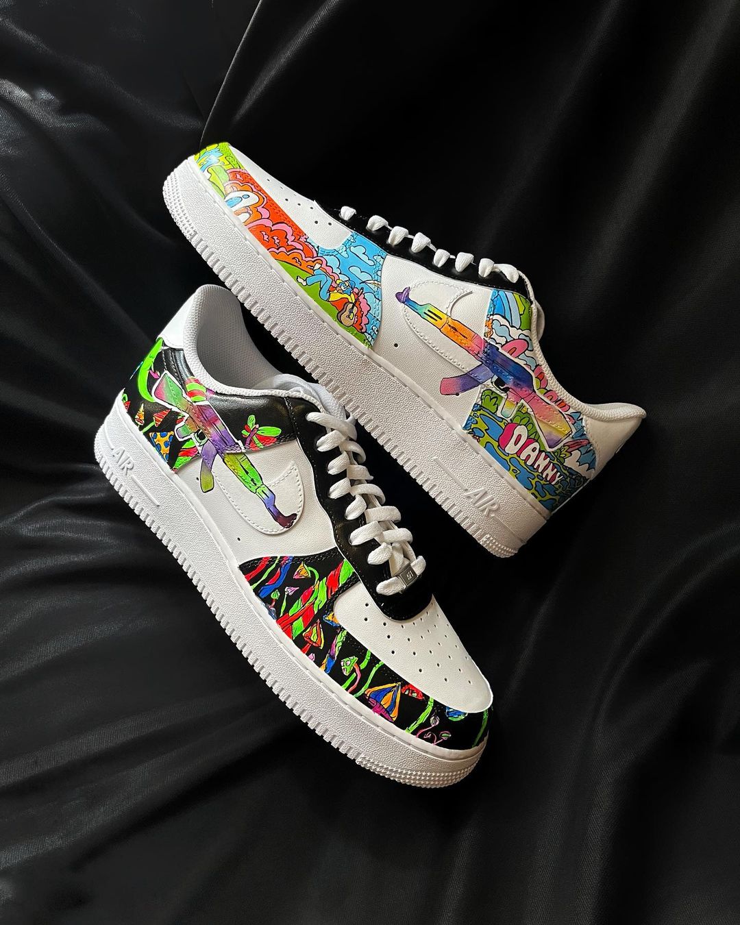 Paradise Sunny Florescent Light Red Green Blue Custom Air Force 1