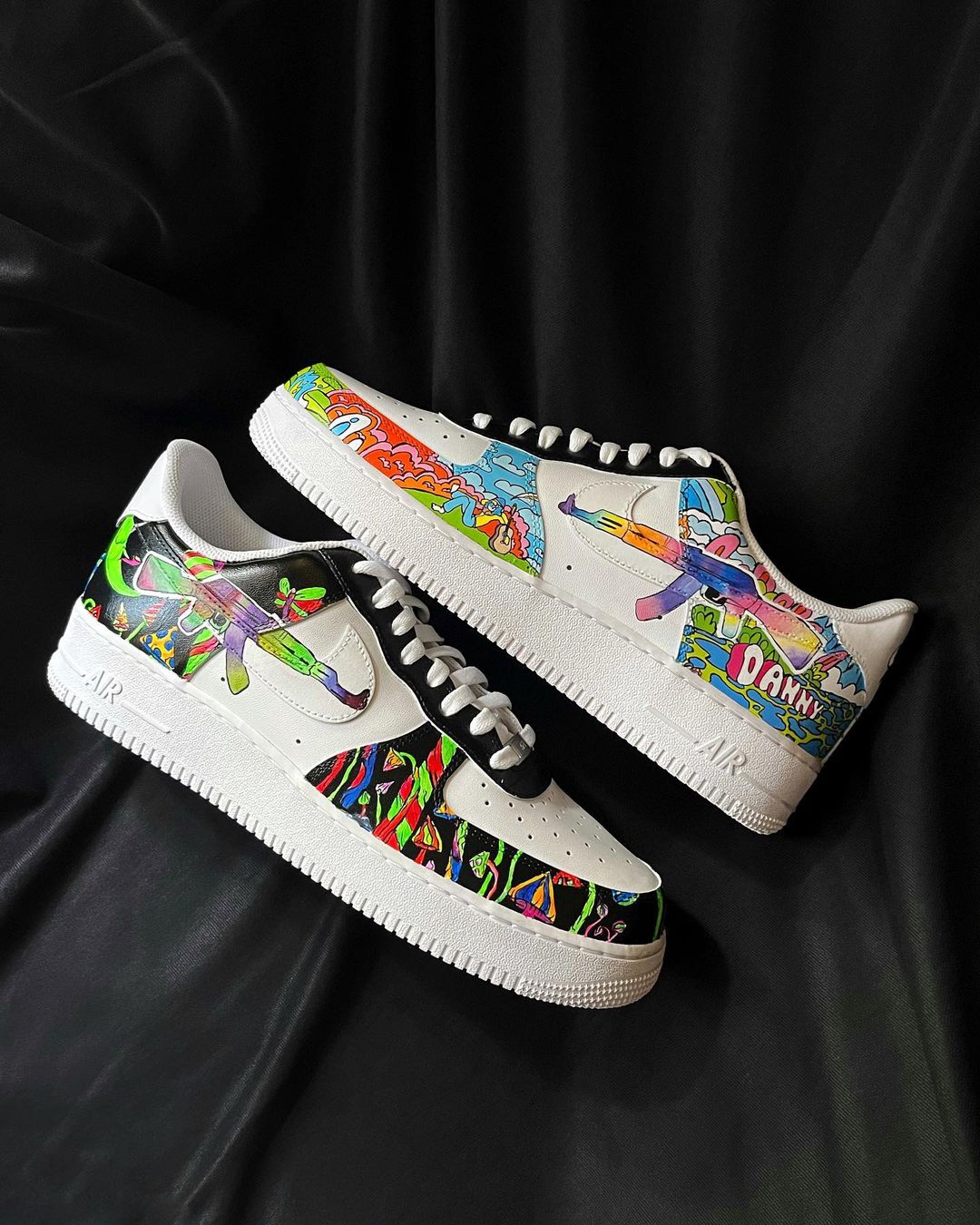 Paradise Sunny Florescent Light Red Green Blue Custom Air Force 1
