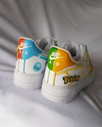 Cartoon Dragon Turtle Yellow Orange Blue Green Custom Air Force 1