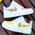 Cartoon Role Pink Star Yellow Sponge Swoosh Custom Nike Air Force 1