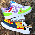 Red Stripe Yellow Pueple Green Block Custom Air Force 1