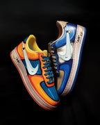 Dark Blue Orange White Yellow Custom Air Force 1