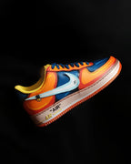 Dark Blue Orange White Yellow Custom Air Force 1