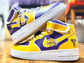 Custom Air Force 1 Purple Yellow Lakers Kobe Mid