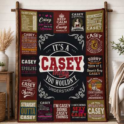 Casey Premium Sheepskin Blanket - Personalized Custom Name Gift