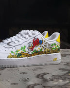 Cartoon Duck Gold Coin Red Green Custom Air Force 1