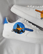Cartoon Duck Rabbit Blue Orange Custom Air Force 1
