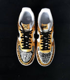 Gothic Black Yellow Font Custom Air Force 1