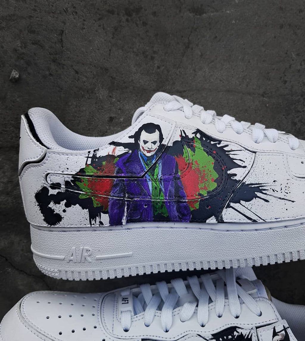 Cartoon Hero Clown Black Yellow Blue Custom Air Force 1
