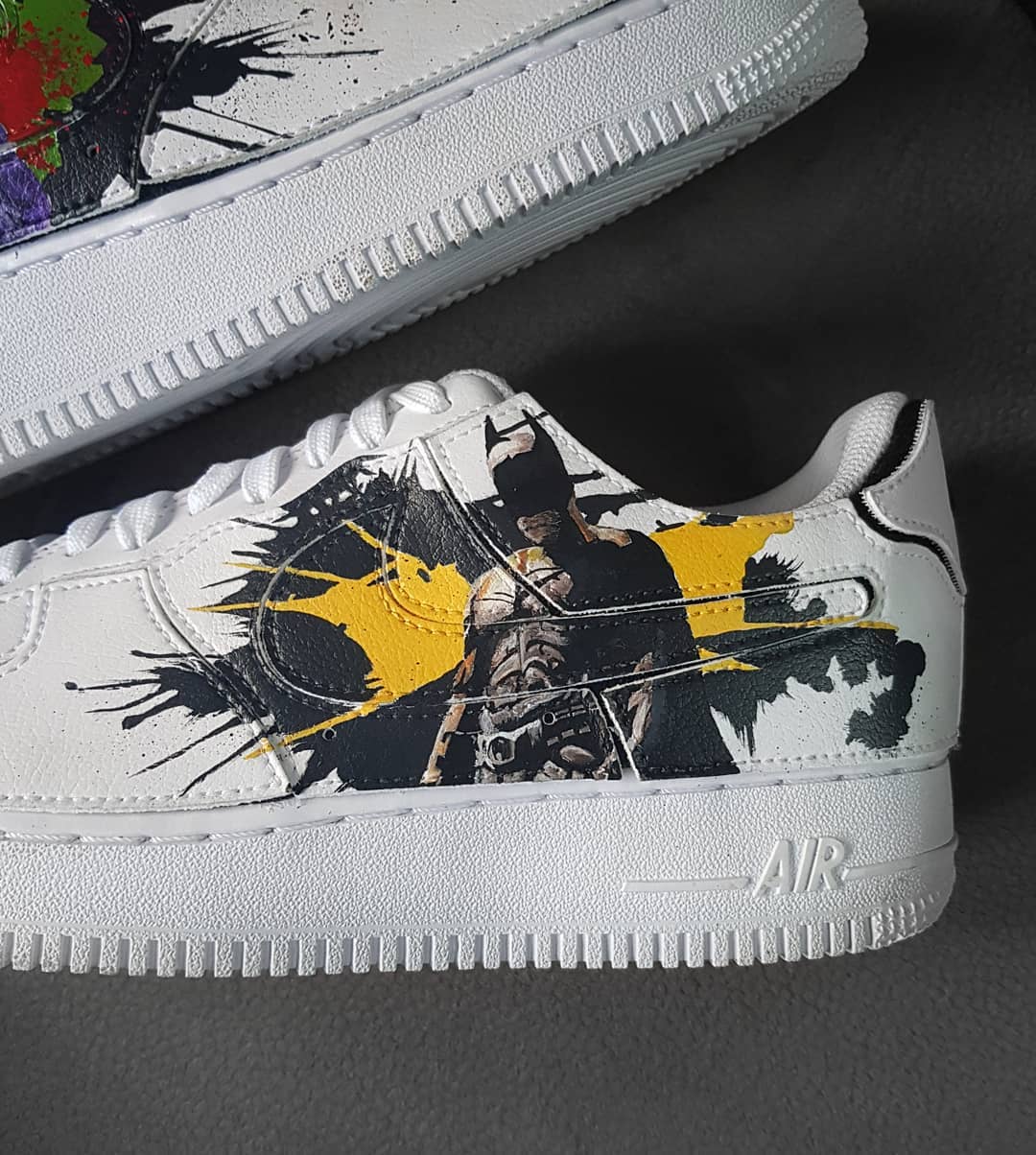 Cartoon Hero Clown Black Yellow Blue Custom Air Force 1